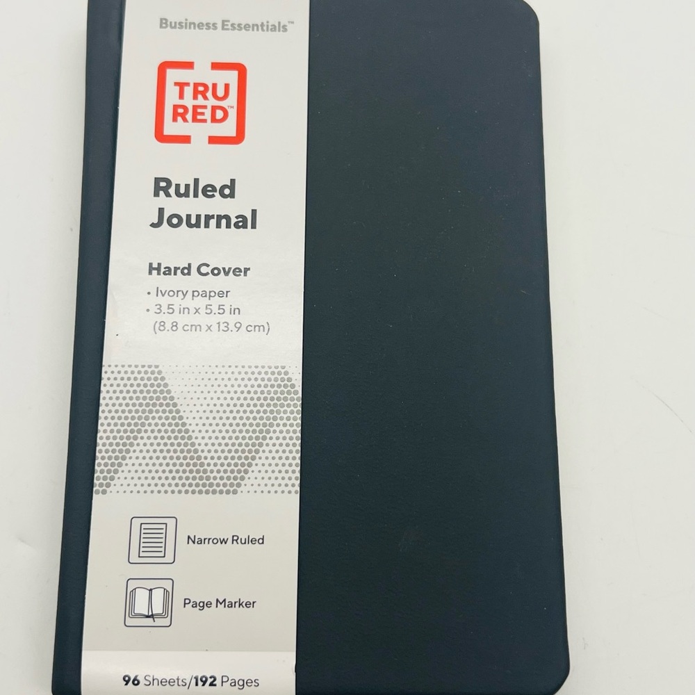 NWT Tru Red Ruled Journal Ivory Paper Hard Cover 3.5”x5.5”